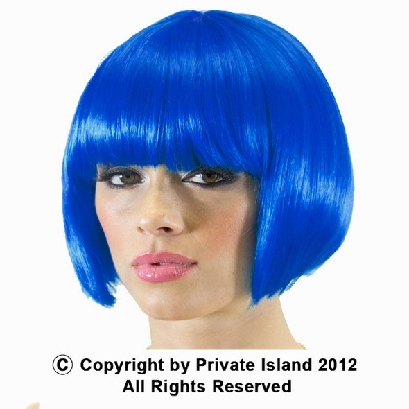 Blue Bob Wig Short Wig Costume Supermodel 6044