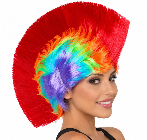 Rainbow Mohawk Wig 6066
