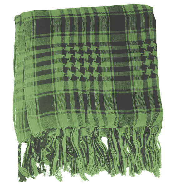 Black And Green Arab Shemagh Houndstooth Scarf 2072