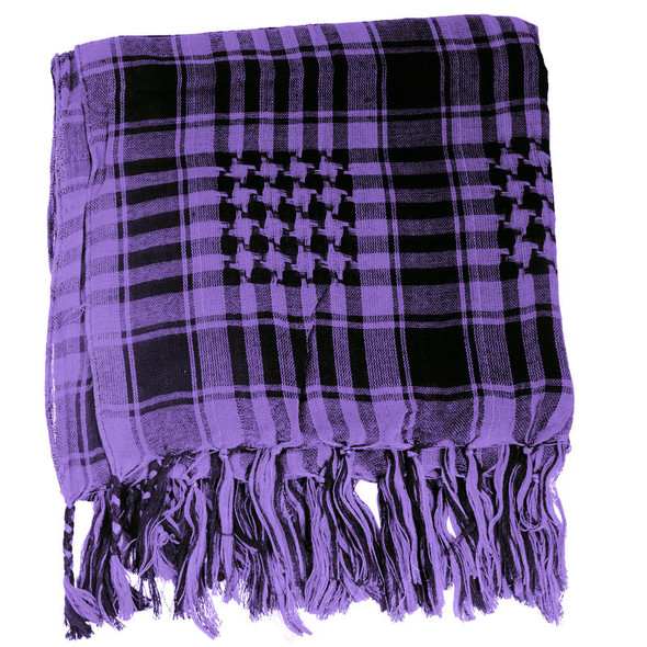 12 PACK Black And Purple Arab Shemagh Houndstooth Scarf WS2078D