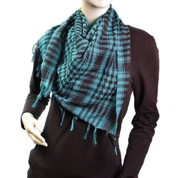 Light Blue Arab Scarf Shemagh Houndstooth Scarf 2083