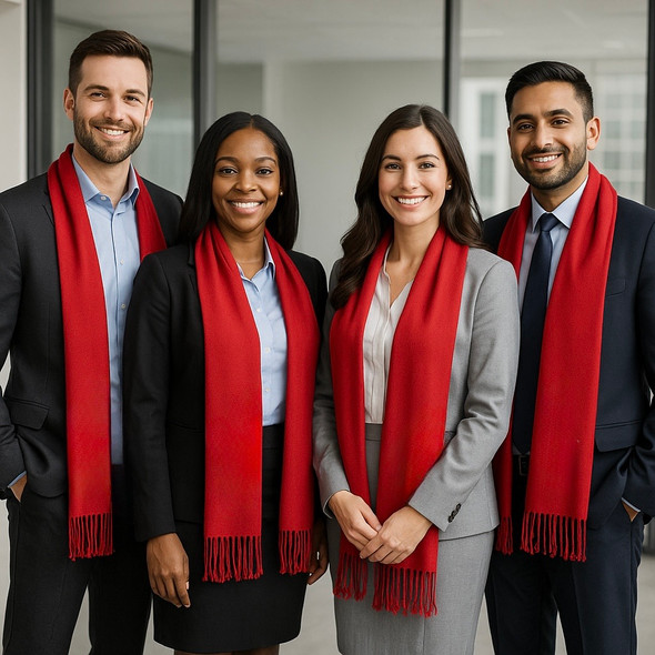 Red Pashmina Shawl Scarf 12 PACK 100% Fine Wool Mix   28" x 78" 2111