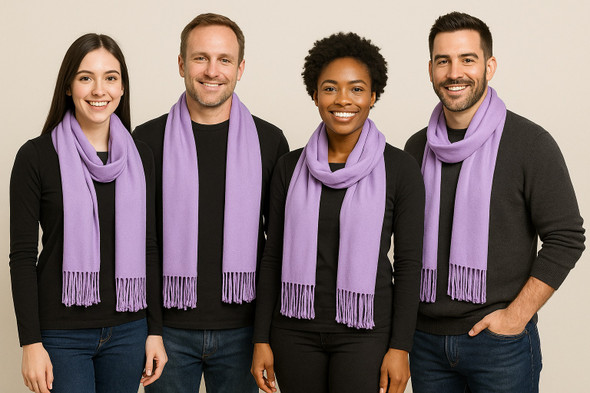 Light Purple Pashmina Scarf  Shawl  12 PACK 100% Fine Wool Mix  28" x 78" 2123