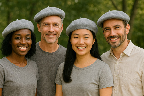 Grey Beret Wool 22.5" Standard Adult Size 1366
