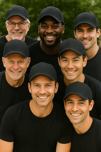 Bulk Dad Hats |  Wholesale Baseball Caps |  Black Dad Hats | 1380 12 PACK