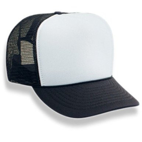 Black Trucker Caps | White Front  1457