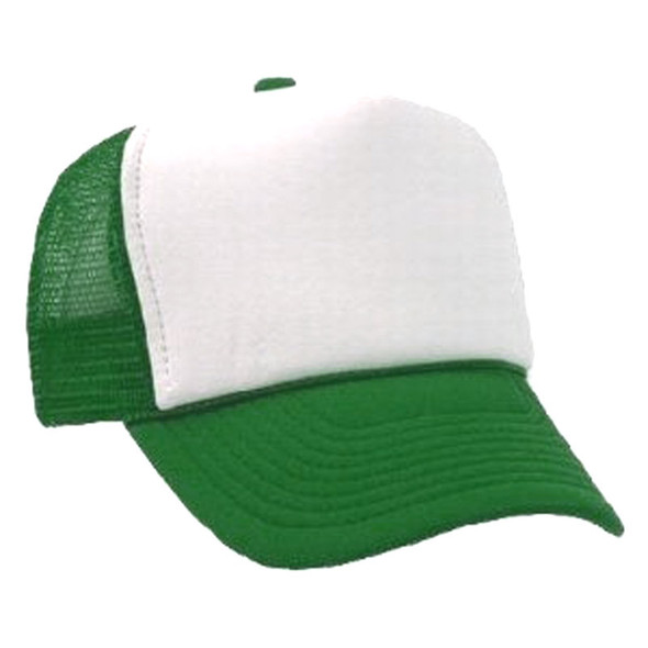 Green Trucker Caps |  White Front 12 PACK 1466