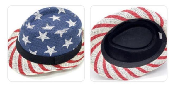 Fedora Hats USA Bulk American Flag 22.5" Standard Adult  1310