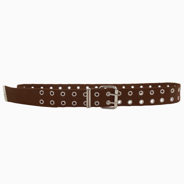 Grommet Belt Brown Canvas Two Silver Hole 2260-2263 Grommet Belt Brown Canvas Two Silver Hole 2260-2263