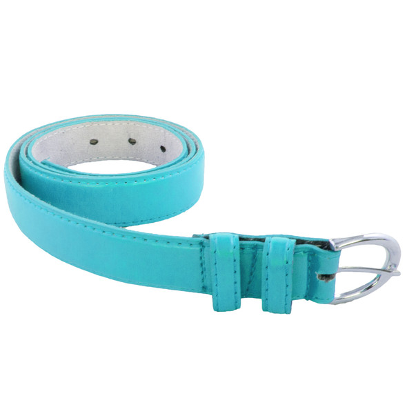 Skinny Belts 1" Turquiose Blue Mix Sizes 12 PACK 2620A