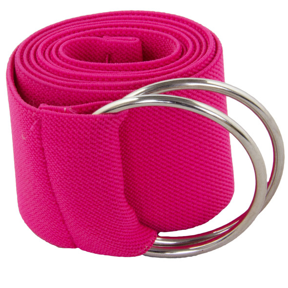 Neon Pink Stretch D-Ring Belt 2690