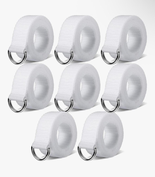 White D-Ring Belt Adjustable Adult 2696