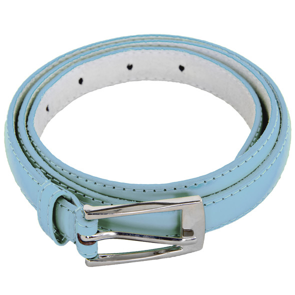 Light Blue Skinny Belt with Rectangle Buckle 2792-2795