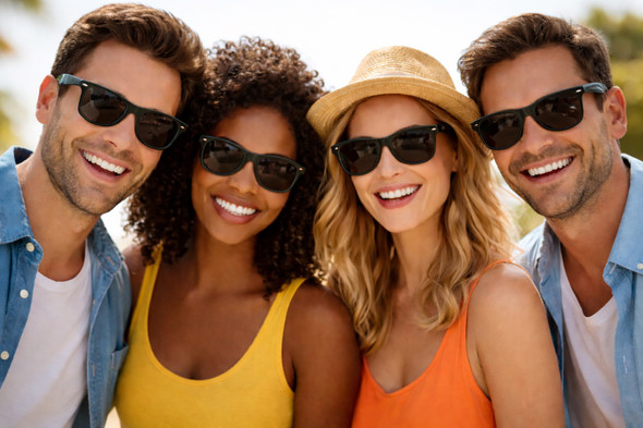 Black Sunglasses |  Iconic 80's Style | Adult Size - 1051