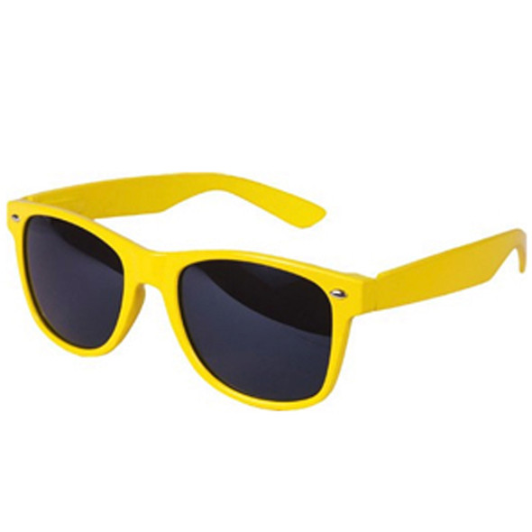 Yellow Sunglasses |  TRANSPARENT Iconic 80's Style | 12 PACK  Adult 1059