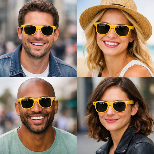 Yellow Sunglasses | Iconic 80's Style   Adult 1059