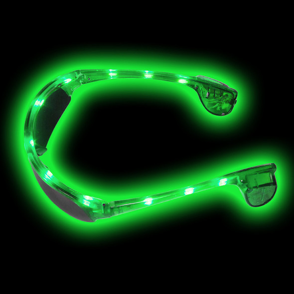 Green Rave LED Aviator Style Sunglasses 7103