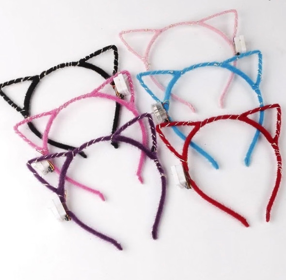 10 PACK LED Cat Ear Headbands Mix Colors 7100A