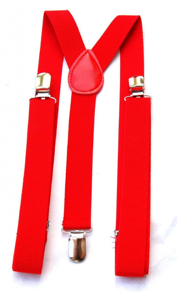 Red Suspenders Elastic Clip On 1294