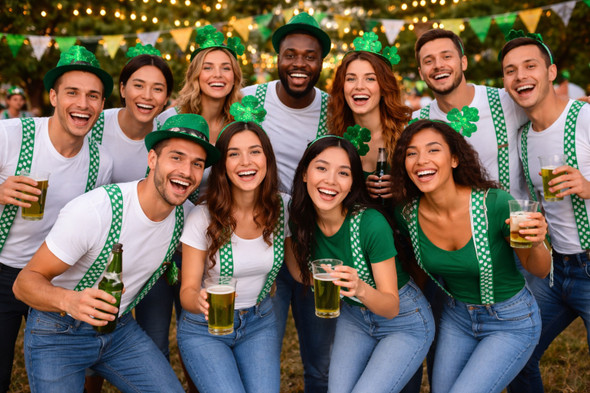 St Pattys Day Suspenders | Shamrock Suspenders | 6871 