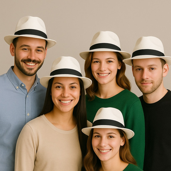  White Gangster Hats |  Cuban Tweed Adult Size 1314