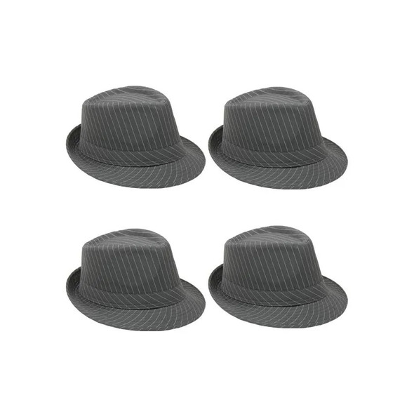  Pinstripe Gangster Fedora Hats  Adult 1317