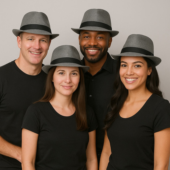Bulk Cuban Hats | Grey Cuban Fedora Hats | 1331