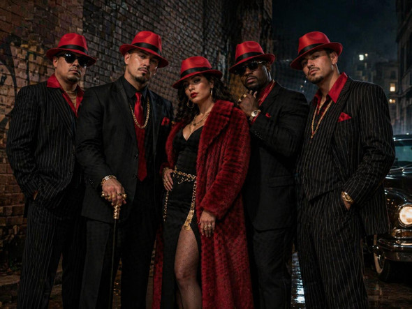 Red Gangster Hats | Red Fedoras |  Red Color 12 PACK 1332