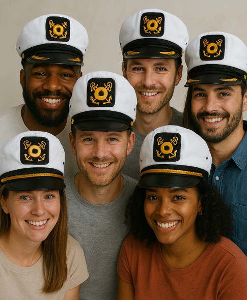 Wholesale Captain Hats | Bulk Yacht Hats Wholesale | 12 PACK 1340A