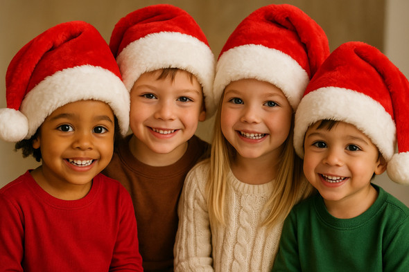 Child Plush Santa Hat Red 1577