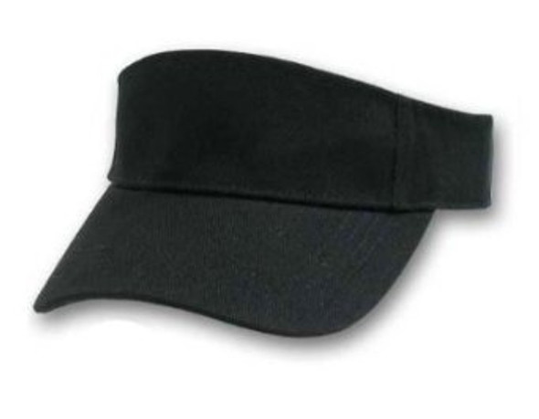 Sports Visors Black 12 PACK 5810A