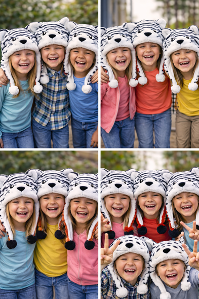 White Bengal Tiger Hat Bulk 5899