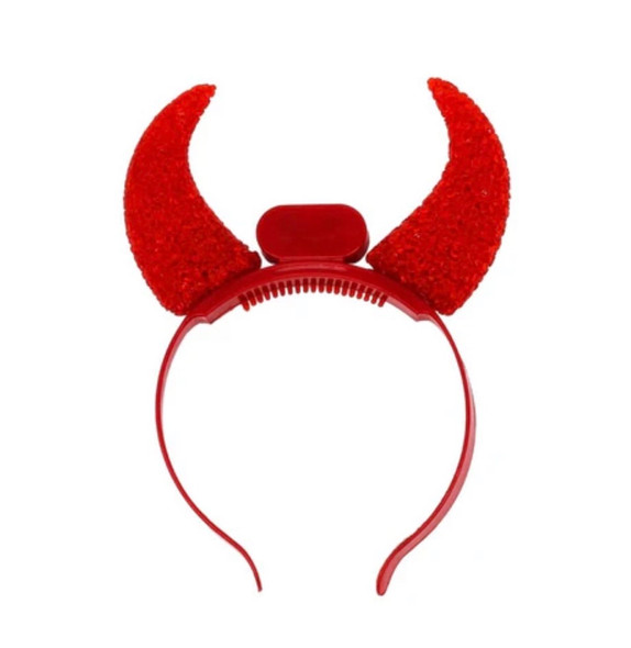 Light Up Devil Horns 12 PACK 1682
