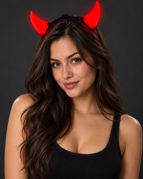Light Up Devil Horns 12 PACK 1682