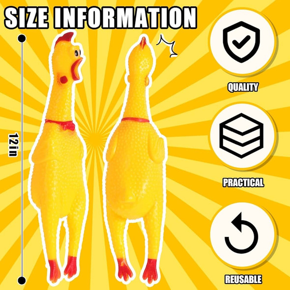 Squawking Rubber Chicken XLARGE 12" 1787 