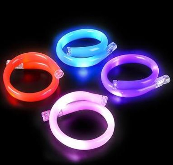 12 Pack Flashing LED Tube Bracelets Mix Colors  8" 9007