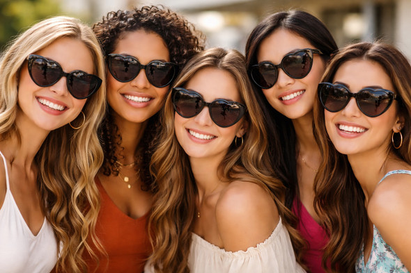 Black Lolita Heart Shape Sunglasses Adult 100% UV Superior Quality 1011