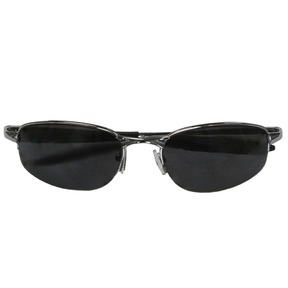 UV400 Sports Sunglasses Metal Silver Low Profile Half Frame/Smoke Lens 1119 UV400 Sports Sunglasses Metal Silver Low Profile Half Frame/Smoke Lens 1119
