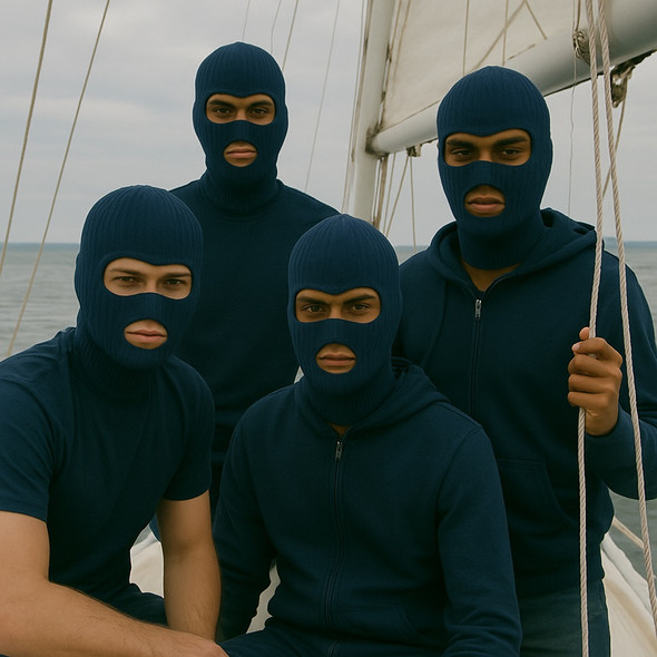  Three Hole Knit Ski Mask - Navy 3059D