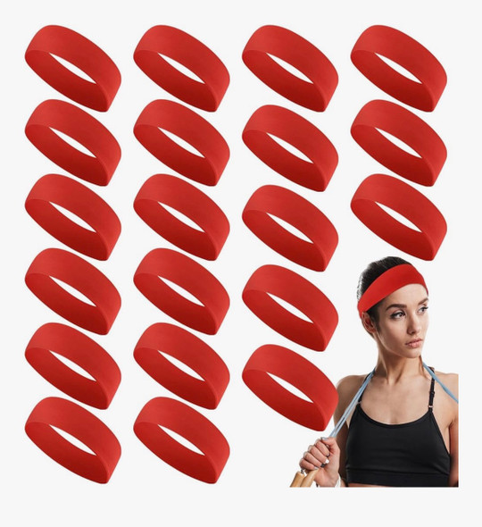 Bulk Red Sweatbands/Headbands 3097