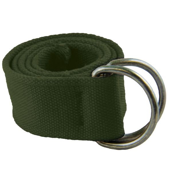 Olive Drab Military D-Ring Canvas Belt 2243