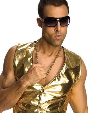 Gold Chain | Small Width 0.50" W x 33" L Rapper Chain Gold 6545