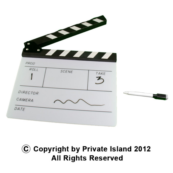 Huge Erasable White Movie Clapperboard 9047