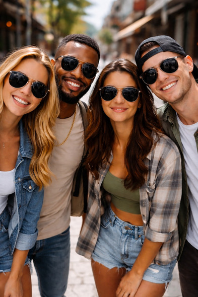 Police Aviator Sunglasses Black Lens Glasses 1101A