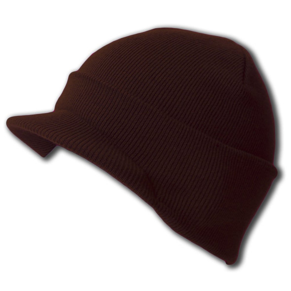 Beanie Visor Cap Brown 5780