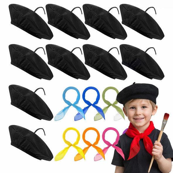 Kids’ Parisian Beret Costume Set with Matching Scarf 1377