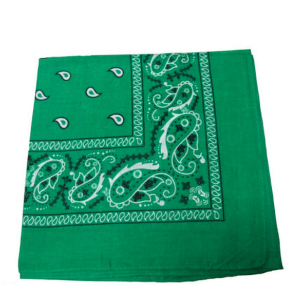 Green Paisley Bandanna 22" Square Standard 100% Cotton 1930DZ