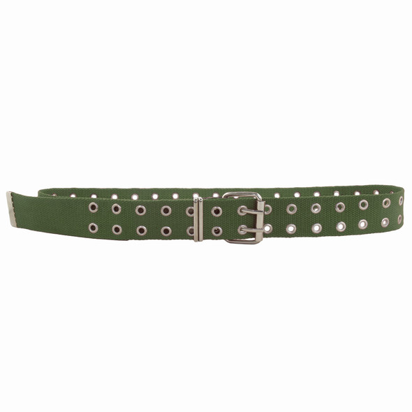 Grommet Belts Olive Canvas Two Hole Mix Sizes 12 PACK 2284A