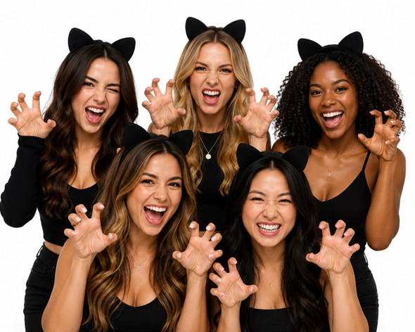 Black Cat Ears Wholesale Clip On Black Cat Ears 1679