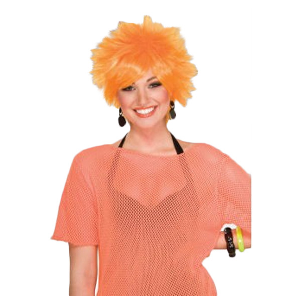 80's Orange Punk Costume Pixie Wig 6083